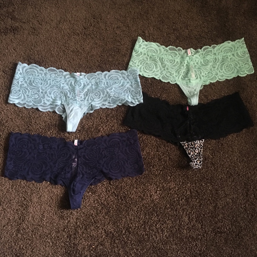 Set of 4 PINK thongs